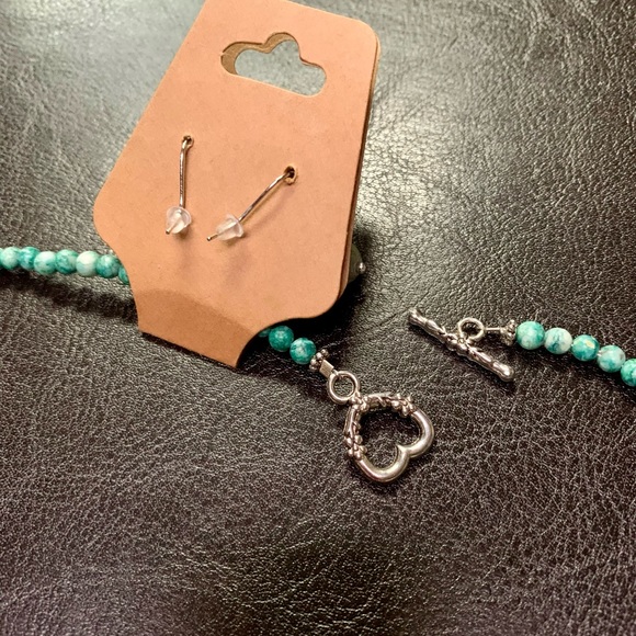 ⭐️2 for $10 Handmade Natural Stone Necklace Earrings Set - Picture 6 of 9